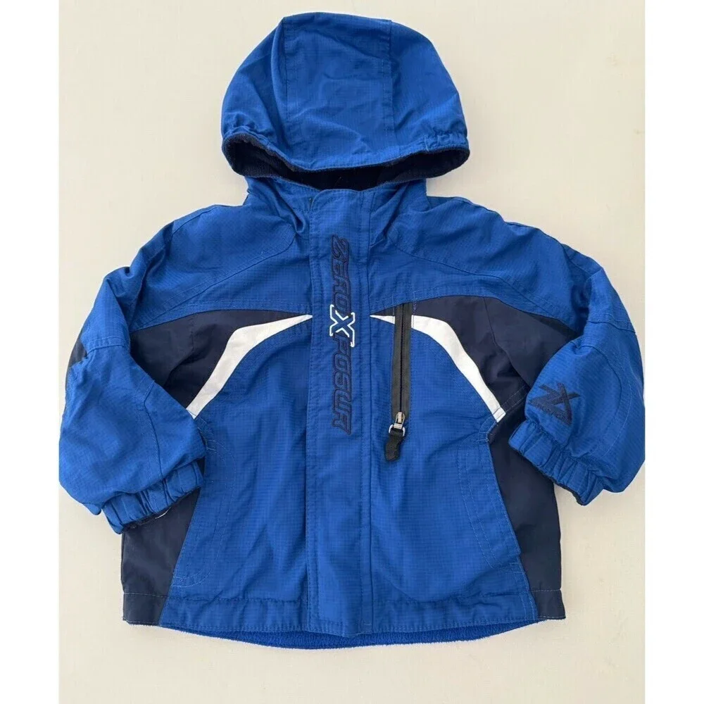 ZeroXposur  18m Infant Boys Winter Jacket blue black Reversible 2 in 1 fleece